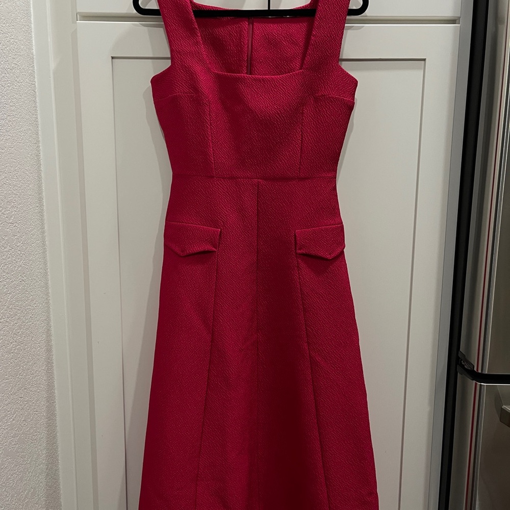 Emilia Wickstead Red Midi Dress